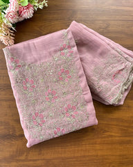 Crushed Crepe Silk Unstitched Suits