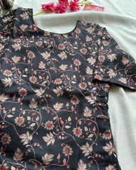 Black silk kurta