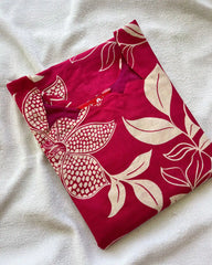 Magenta pure cotton kurta set