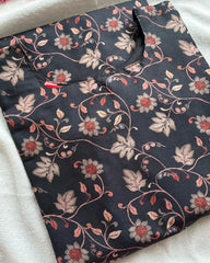 Black silk kurta