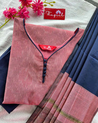 Mauve Pochampally silk kurta set