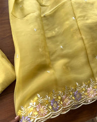 Crushed Organza Unstitched Suits