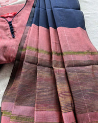 Mauve Pochampally silk kurta set