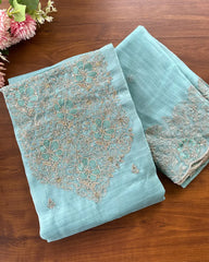 Crushed Crepe Silk Unstitched Suits