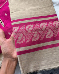 Pink Slub Silk Kurta Set