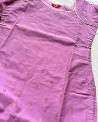 Lavender Butter silk kurta set