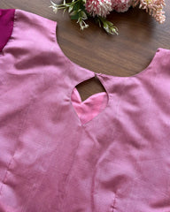 Pink Silk Pleated Maxi