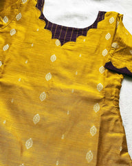 Marigold slub silk kurta set (PRE ORDER 15-30 days)