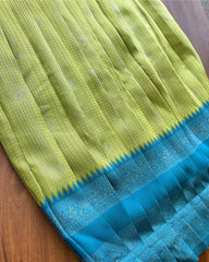 Green - Blue Pleated Maxi