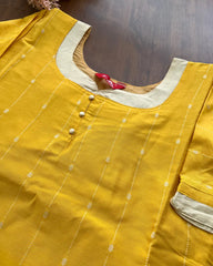 Sunflower Butter Silk Kurta Set