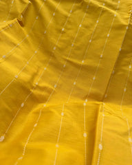 Sunflower Butter Silk Kurta Set