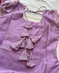 LUXE- Lavendar Jute Silk Kurta Set (Top-Dupatta)