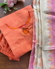Peach Perfect Silk Kurta Set