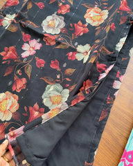 Black Floral Organza Kurta