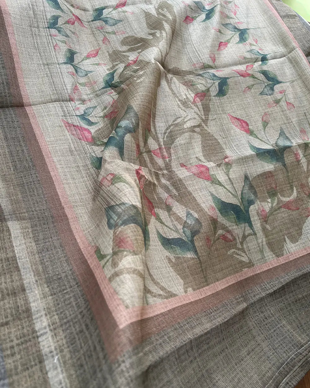 Olive Soft Tissue Silk Kurta Set (Top-Dupatta) Olive Soft Tissue Silk Kurta Set (Top-Dupatta)