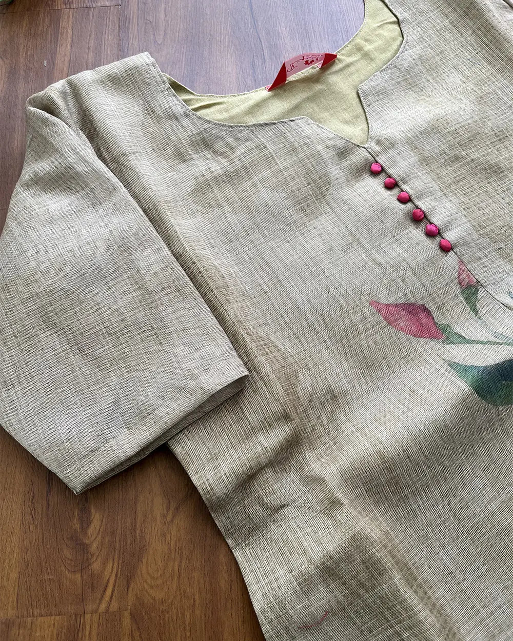 Olive Soft Tissue Silk Kurta Set (Top-Dupatta) Olive Soft Tissue Silk Kurta Set (Top-Dupatta)
