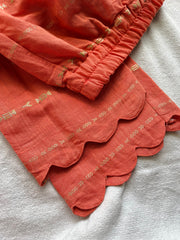 Luxe - Peach Bloom Silk Kurta Set