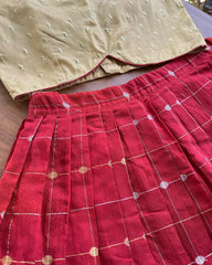 Gold & Maroon Top-skirt