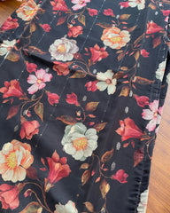 Black Floral Organza Kurta