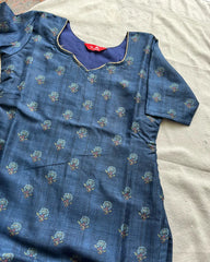 Luxe - Majestic Blue Raw Silk Kurta Set