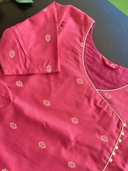 2 in 1 Peach Handloom Soft Cotton Kurta Set
