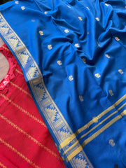 Royal Red Silk Kurta Set - 3 pc