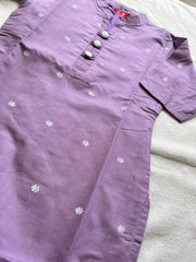 Lavender butter silk kurta