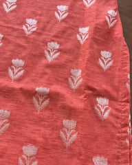 Georgia peach Linen Kurta Set (Pre order 10-15 days)