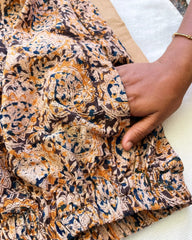 Sandal Kalamkari Cotton Kurta Set