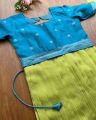 Green - Blue Pleated Maxi