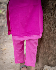 Gulabi handloom cotton kurta set