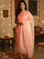 Peach Perfect Silk Kurta Set