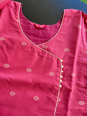 2 in 1 Peach Handloom Soft Cotton Kurta Set