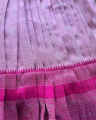 Pink Silk Pleated Maxi