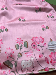 Pink Pichwai Silk Kurta (20 days)