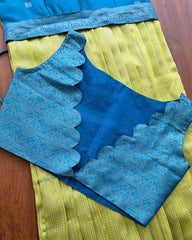 Green - Blue Pleated Maxi
