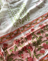 Floral handblock kurta set