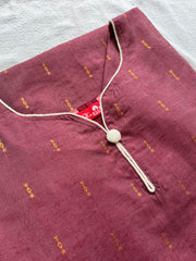 Maroon- Kalamkari Silk Kurta Set