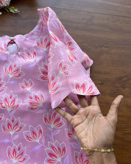 Rose mist Silk Kurta