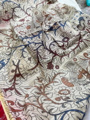Maroon- Kalamkari Silk Kurta Set
