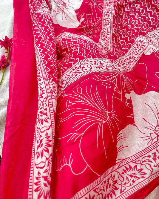 Pink pure soft cotton kurta set