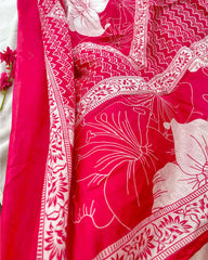 Pink pure soft cotton kurta set