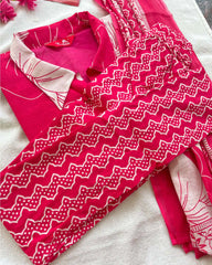 Pink pure soft cotton kurta set