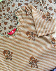 Luxe - Mustard Chanderi Jecard Kurta Set
