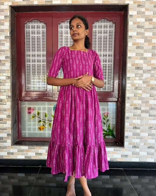 Purple Ikkat Dress
