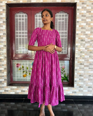 Purple Ikkat Dress
