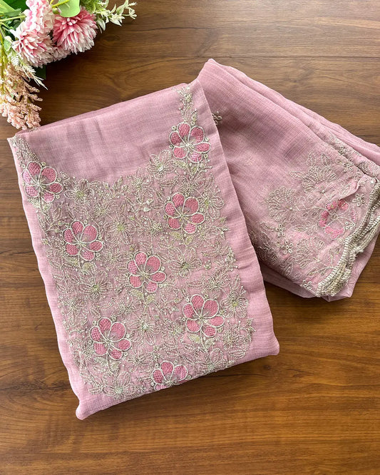 Crushed Crepe Silk Unstitched Suits