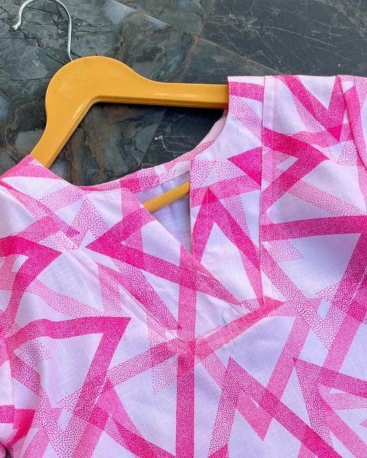 Abstarct Pink Top