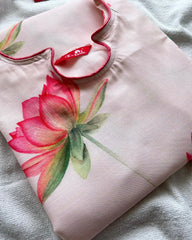 Lotus Printed Linen kurta (pre order 25-30 days)