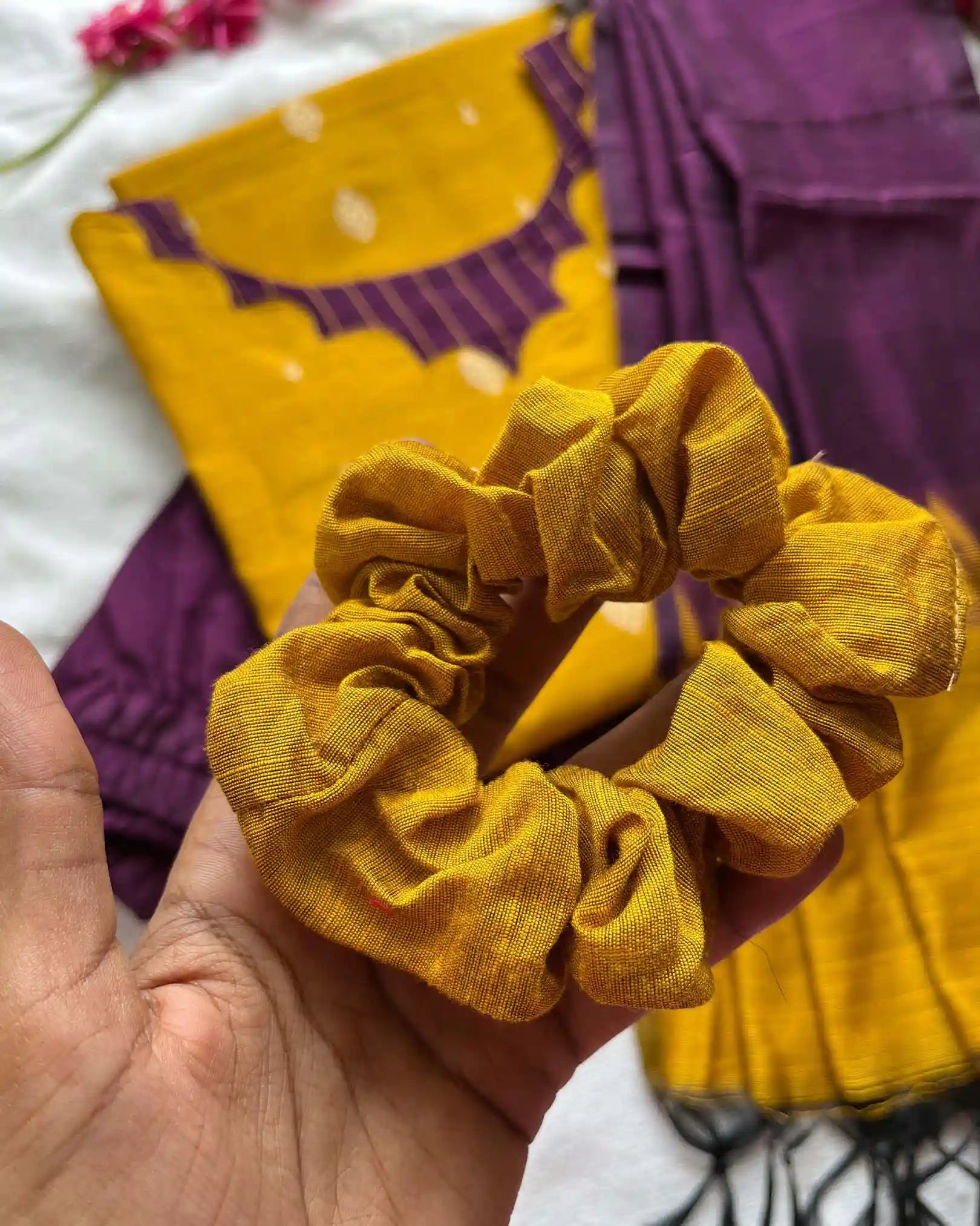 Marigold slub silk kurta set (PRE ORDER 15-30 days)